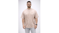 Erkek Premium Tişört OSY Yumuşak Dokulu Yıkamalı Oversize T-Shirt - Bej Erkek Premium Tişört OSY Yumuşak Dokulu Yıkamalı Oversize T-Shirt - Bej