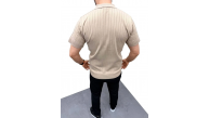 Erkek Yazlık Triko Saç Örgü Tişört Kısa Kol Polo Yaka Fermuarlı T-Shirt - Bej Erkek Yazlık Triko Saç Örgü Tişört Kısa Kol Polo Yaka Fermuarlı T-Shirt - Bej