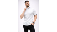 Erkek Fitilli Triko Dokuma Kısa Kol Tişört Yarım Boğaz Modern Yazlık T-Shirt - Beyaz Erkek Fitilli Triko Dokuma Kısa Kol Tişört Yarım Boğaz Modern Yazlık T-Shirt - Beyaz