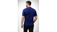 Erkek Yazlık Triko Dokuma Tişört Kısa Kol Bisiklet Yaka Örgü Desenli T-Shirt - Lacivert