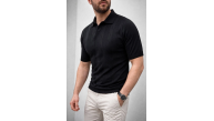 Erkek Yazlık Triko Dokuma Tişört Kısa Kol Polo Yaka T-Shirt - Siyah Erkek Yazlık Triko Dokuma Tişört Kısa Kol Polo Yaka T-Shirt - Siyah
