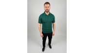 Erkek Yazlık Triko Dokuma Tişört Kısa Kol Polo Yaka T-Shirt - Koyu Yeşil Erkek Yazlık Triko Dokuma Tişört Kısa Kol Polo Yaka T-Shirt - Koyu Yeşil