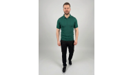 Erkek Yazlık Triko Dokuma Tişört Kısa Kol Polo Yaka T-Shirt - Koyu Yeşil Erkek Yazlık Triko Dokuma Tişört Kısa Kol Polo Yaka T-Shirt - Koyu Yeşil