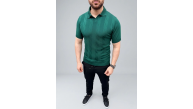 Erkek Yazlık Triko Dokuma Tişört Kısa Kol Polo Yaka T-Shirt - Koyu Yeşil Erkek Yazlık Triko Dokuma Tişört Kısa Kol Polo Yaka T-Shirt - Koyu Yeşil