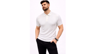 Erkek Yazlık Triko Tişört Kısa Kol Polo Yaka Düğmeli T-Shirt - Beyaz Erkek Yazlık Triko Tişört Kısa Kol Polo Yaka Düğmeli T-Shirt - Beyaz