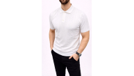 Erkek Yazlık Triko Tişört Kısa Kol Polo Yaka Düğmeli T-Shirt - Beyaz Erkek Yazlık Triko Tişört Kısa Kol Polo Yaka Düğmeli T-Shirt - Beyaz