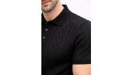 Erkek Yazlık Triko Tişört Kısa Kol Polo Yaka Düğmeli T-Shirt - Siyah Erkek Yazlık Triko Tişört Kısa Kol Polo Yaka Düğmeli T-Shirt - Siyah