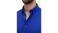 Erkek KETEN Kumaş Uzun Kollu Regular fit Gömlek - Saks Mavisi Erkek KETEN Kumaş Uzun Kollu Regular fit Gömlek - Saks Mavisi