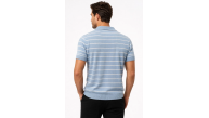 Erkek Triko Polo Yaka Fermuarlı Çizgili Tişört T-Shirt Yazlık Şık - Bebek Mavisi Erkek Triko Polo Yaka Fermuarlı Çizgili Tişört T-Shirt Yazlık Şık - Bebek Mavisi
