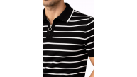 Erkek Triko Polo Yaka Fermuarlı Çizgili Tişört T-Shirt Yazlık Şık - Siyah Erkek Triko Polo Yaka Fermuarlı Çizgili Tişört T-Shirt Yazlık Şık - Siyah