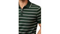 Erkek Triko Polo Yaka Fermuarlı Çizgili Tişört T-Shirt Yazlık Şık - Yeşil Erkek Triko Polo Yaka Fermuarlı Çizgili Tişört T-Shirt Yazlık Şık - Yeşil