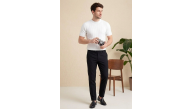 Erkek Yazlık Fitilli Triko Tişört Kısa Kol Bisiklet Yaka T-Shirt - Beyaz Erkek Yazlık Fitilli Triko Tişört Kısa Kol Bisiklet Yaka T-Shirt - Beyaz