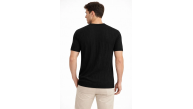 Erkek Yazlık Fitilli Triko Tişört Kısa Kol Bisiklet Yaka T-Shirt - Siyah Erkek Yazlık Fitilli Triko Tişört Kısa Kol Bisiklet Yaka T-Shirt - Siyah