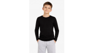 Erkek Çocuk Basic Uzun Kollu Tişört Okul Günlük Rahat T-Shirt - Siyah Erkek Çocuk Basic Uzun Kollu Tişört Okul Günlük Rahat T-Shirt - Siyah