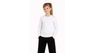 Kız Çocuk Basic Uzun Kollu Tişört Okul Günlük Rahat T-Shirt - Beyaz Kız Çocuk Basic Uzun Kollu Tişört Okul Günlük Rahat T-Shirt - Beyaz