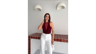 Kadın Dantel Detaylı Derin Dekolte Body Şık Kolsuz Yazlık Bodysuit - Bordo Kadın Dantel Detaylı Derin Dekolte Body Şık Kolsuz Yazlık Bodysuit - Bordo