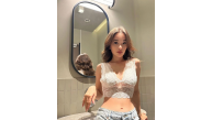 Kadın Dantel Bralet Crop Sütyen V Yaka Askılı Şık Esnek Rahat - Beyaz