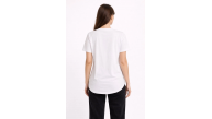 Kadın Basic T-Shirt Kısa Kol Bisiklet Yaka Oval Kesim Tişört - Beyaz Kadın Basic T-Shirt Kısa Kol Bisiklet Yaka Oval Kesim Tişört - Beyaz