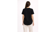 Kadın Basic T-Shirt Kısa Kol Bisiklet Yaka Oval Kesim Tişört - Siyah Kadın Basic T-Shirt Kısa Kol Bisiklet Yaka Oval Kesim Tişört - Siyah