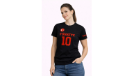 Kadın TÜRKİYE Ay Yıldız Baskılı 10 Numara Forma Tişört Taraftar T-Shirt - Siyah Kadın TÜRKİYE Ay Yıldız Baskılı 10 Numara Forma Tişört Taraftar T-Shirt - Siyah