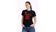 Kadın TÜRKİYE Ay Yıldız Baskılı 10 Numara Forma Tişört Taraftar T-Shirt - Siyah Kadın TÜRKİYE Ay Yıldız Baskılı 10 Numara Forma Tişört Taraftar T-Shirt - Siyah
