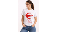 Kadın TÜRKİYE Ay Yıldız 2026 Dünya Kupasi Taraftar Forma T-Shirt - Beyaz Kadın TÜRKİYE Ay Yıldız 2026 Dünya Kupasi Taraftar Forma T-Shirt - Beyaz