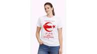 Kadın TÜRKİYE Ay Yıldız 2026 Dünya Kupasi Taraftar Forma T-Shirt - Beyaz Kadın TÜRKİYE Ay Yıldız 2026 Dünya Kupasi Taraftar Forma T-Shirt - Beyaz