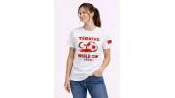 Kadın Türkiye World Cup 2026 Baskılı Tişört Futbol Temalı Forma T-Shirt - Beyaz Kadın Türkiye World Cup 2026 Baskılı Tişört Futbol Temalı Forma T-Shirt - Beyaz