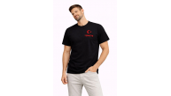 Erkek TÜRKİYE Ay Yıldız Baskılı Taraftar Forma T-Shirt - Siyah Erkek TÜRKİYE Ay Yıldız Baskılı Taraftar Forma T-Shirt - Siyah