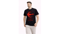Erkek TÜRKİYE Ay Yıldız Baskılı Taraftar Forma T-Shirt - Siyah Erkek TÜRKİYE Ay Yıldız Baskılı Taraftar Forma T-Shirt - Siyah