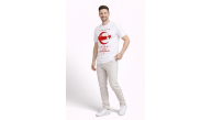 Erkek TÜRKİYE Ay Yıldız Baskılı Taraftar Forma T-Shirt - Beyaz Erkek TÜRKİYE Ay Yıldız Baskılı Taraftar Forma T-Shirt - Beyaz