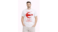 Erkek TÜRKİYE Ay Yıldız Baskılı Taraftar Forma T-Shirt - Beyaz Erkek TÜRKİYE Ay Yıldız Baskılı Taraftar Forma T-Shirt - Beyaz