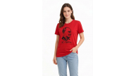 Kadın Atatürk Baskılı Tişört Kısa Kollu Bisiklet Yaka T-Shirt - Kırmızı Kadın Atatürk Baskılı Tişört Kısa Kollu Bisiklet Yaka T-Shirt - Kırmızı
