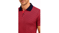 Erkek Pike Kumaş Polo Yaka Desenli Tişört Kısa Kol Yazlık T-Shirt - Kırmızı Erkek Pike Kumaş Polo Yaka Desenli Tişört Kısa Kol Yazlık T-Shirt - Kırmızı