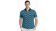 Erkek Pike Kumaş Polo Yaka Palmiye Desenli Tişört Kısa Kol Yazlık T-Shirt - Turkuaz Erkek Pike Kumaş Polo Yaka Palmiye Desenli Tişört Kısa Kol Yazlık T-Shirt - Turkuaz