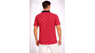 Erkek Pike Kumaş Polo Yaka Palmiye Desenli Tişört Kısa Kol Yazlık T-Shirt - Kırmızı Erkek Pike Kumaş Polo Yaka Palmiye Desenli Tişört Kısa Kol Yazlık T-Shirt - Kırmızı