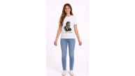 Kız Çocuk Atatürk Baskılı Tişört Kısa Kollu Bisiklet Yaka T-Shirt - Beyaz Kız Çocuk Atatürk Baskılı Tişört Kısa Kollu Bisiklet Yaka T-Shirt - Beyaz