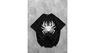 Erkek Örümcek Baskılı Tişört Kısa Kollu Bisiklet Yaka T-Shirt - Siyah Erkek Örümcek Baskılı Tişört Kısa Kollu Bisiklet Yaka T-Shirt - Siyah