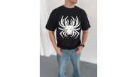 Erkek Örümcek Baskılı Tişört Kısa Kollu Bisiklet Yaka T-Shirt - Siyah Erkek Örümcek Baskılı Tişört Kısa Kollu Bisiklet Yaka T-Shirt - Siyah