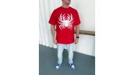 Erkek Örümcek Baskılı Tişört Kısa Kollu Bisiklet Yaka T-Shirt - Kırmızı Erkek Örümcek Baskılı Tişört Kısa Kollu Bisiklet Yaka T-Shirt - Kırmızı