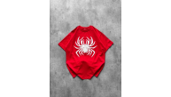 Kadın Örümcek Baskılı Tişört Kısa Kollu Bisiklet Yaka T-Shirt - Kırmızı Kadın Örümcek Baskılı Tişört Kısa Kollu Bisiklet Yaka T-Shirt - Kırmızı