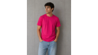 Erkek Basic Pamuklu Tişört Bisiklet Yaka Düz Renk Regular Fit T-Shirt - Fuşya Erkek Basic Pamuklu Tişört Bisiklet Yaka Düz Renk Regular Fit T-Shirt - Fuşya