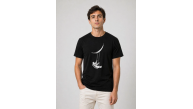 Erkek Astronot Ay Temalı Tişört Kısa Kol Yazlık Bisiklet Yaka T-Shirt - Siyah Erkek Astronot Ay Temalı Tişört Kısa Kol Yazlık Bisiklet Yaka T-Shirt - Siyah