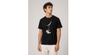 Erkek Astronot Ay Temalı Tişört Kısa Kol Yazlık Bisiklet Yaka T-Shirt - Siyah Erkek Astronot Ay Temalı Tişört Kısa Kol Yazlık Bisiklet Yaka T-Shirt - Siyah