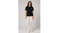 Kadın Minimal Geyik Logolu Tişört Bisiklet Yaka Kısa kol Yazlık T-Shirt - Siyah Kadın Minimal Geyik Logolu Tişört Bisiklet Yaka Kısa kol Yazlık T-Shirt - Siyah