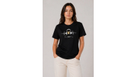 Kadın Müzik Temalı Baskılı Tişört Bisiklet Yaka Kısa Kol T-Shirt - Siyah Kadın Müzik Temalı Baskılı Tişört Bisiklet Yaka Kısa Kol T-Shirt - Siyah