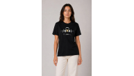 Kadın Müzik Temalı Baskılı Tişört Bisiklet Yaka Kısa Kol T-Shirt - Siyah Kadın Müzik Temalı Baskılı Tişört Bisiklet Yaka Kısa Kol T-Shirt - Siyah