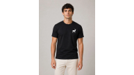 Erkek Minimal Geyik Logolu Tişört Bisiklet Yaka Kısa kol Yazlık T-Shirt - Siyah Erkek Minimal Geyik Logolu Tişört Bisiklet Yaka Kısa kol Yazlık T-Shirt - Siyah