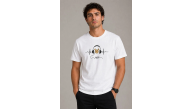 Erkek Müzik Temalı Baskılı Tişört Bisiklet Yaka Kısa Kol T-Shirt - Beyaz Erkek Müzik Temalı Baskılı Tişört Bisiklet Yaka Kısa Kol T-Shirt - Beyaz