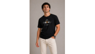 Erkek Müzik Temalı Baskılı Tişört Bisiklet Yaka Kısa Kol T-Shirt - Siyah Erkek Müzik Temalı Baskılı Tişört Bisiklet Yaka Kısa Kol T-Shirt - Siyah
